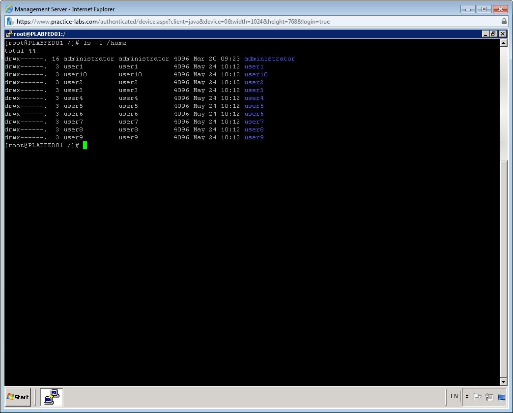 Practice Labs screenshot.